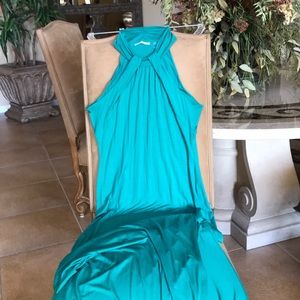 TAHARI Halter Neck Maxi Dress